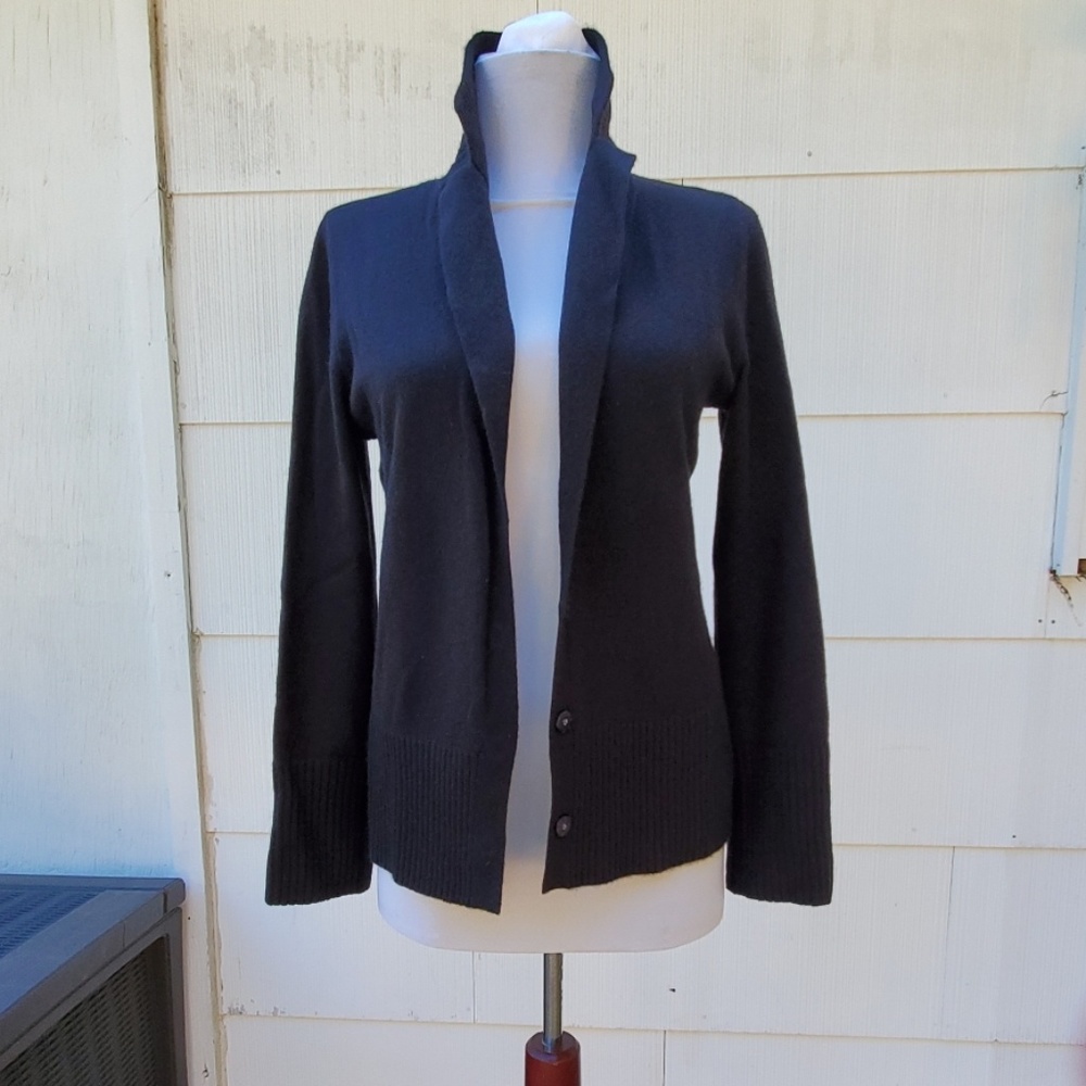 Black cashmere cardigan